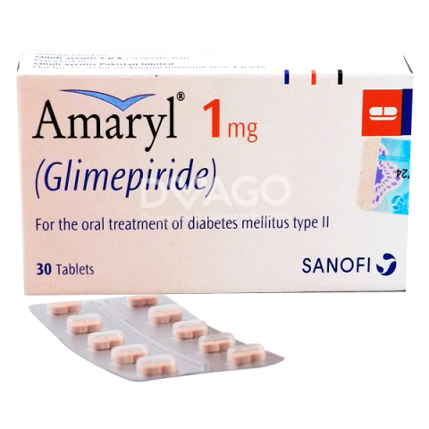 Amaryl Tablets 1Mg (1 Strip = 15 Tablets)