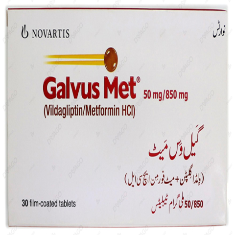 Galvus Met Tablets 50/850Mg (1 Box = 3 Strips) (1 Strip = 10 Tablets)