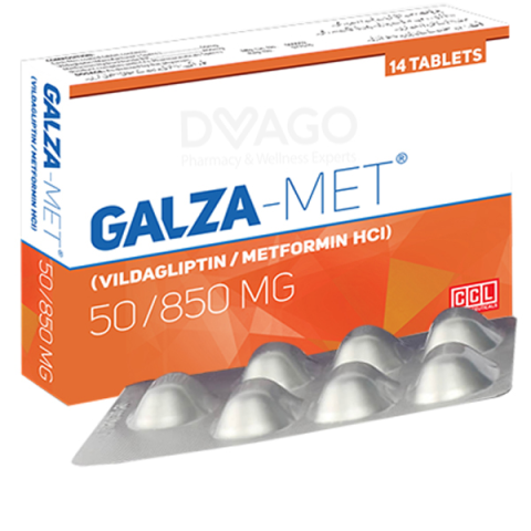 Galza-Met Tablets 50Mg/850Mg (1 Strip = 7 Tablets)