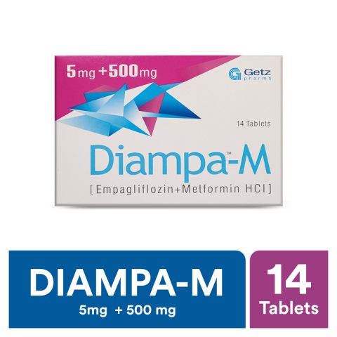 Diampa-M Tablets 5Mg/500Mg (1 Box = 2 Strips) (1 Strip = 7 Tablets)