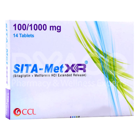 Sita-Met Xr Tablets 100/1000Mg (1 Strip = 7 Tablets)