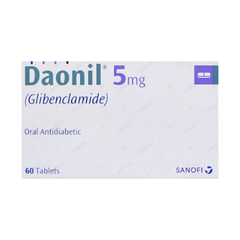 Daonil Tablets 5Mg (1 Box = 6 Strips) (1 Strip = 10 Tablets)
