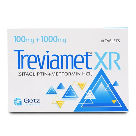 Treviamet Xr Tablets 100Mg/1000Mg (1 Box = 2 Strips) (1 Strip = 7 Tablets)