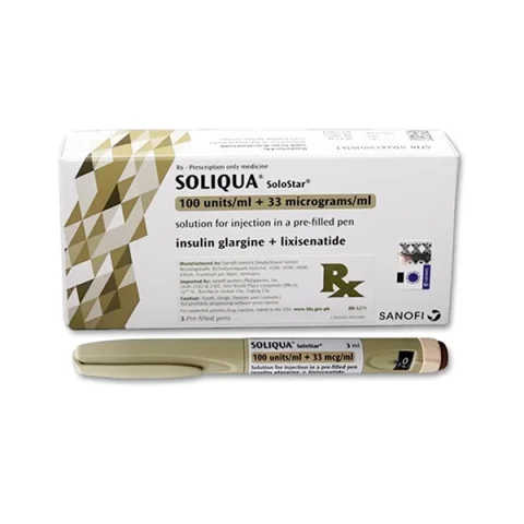 Soliqua Olive Pen Injection 100Iu/33Mcg (1 Box = 1 Injection)